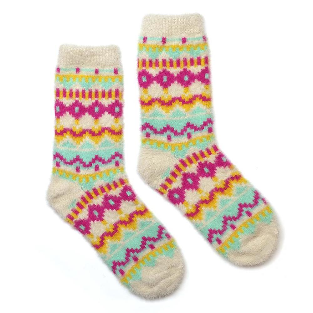 Peace of Mind Socks Mia Fluffy Scandi Pixel